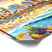 San Diego Kalifornien Reisen Orte Aquarell Poster (Ecke)