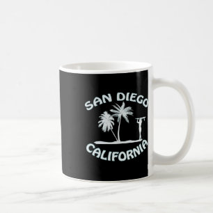 San Diego Kalifornien Retro Surfen Strand Surferin Kaffeetasse