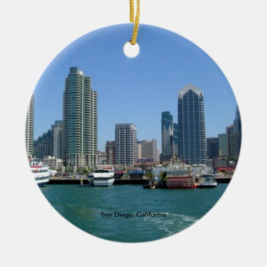 San Diego, Kalifornien Skyline Keramikornament (Vorne)