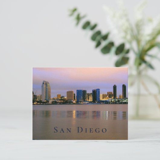 San Diego, Kalifornien Skyline Postkarte (Stehend Vorderseite)