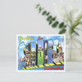 San Diego, Kalifornien, Vintage Großbuchstaben Pos Postkarte (Stehend Vorderseite)