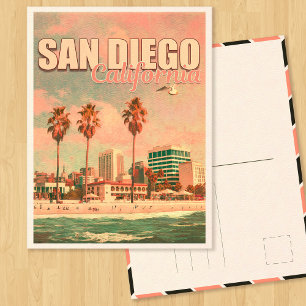 San Diego Kalifornien Vintage-Souvenirs 1950er Jah Postkarte