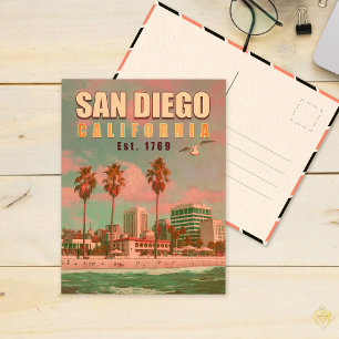 San Diego Kalifornien Vintage-Souvenirs 1950er Jah Postkarte