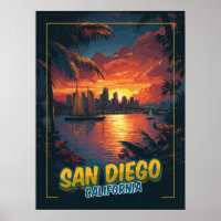 San Diego, Kalifornien - Vintager Stil