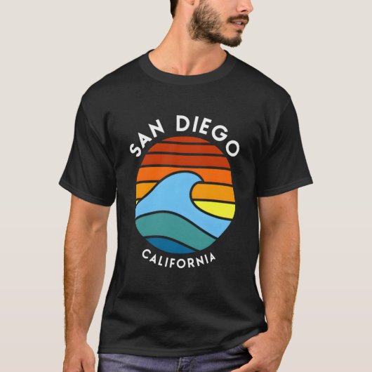 San Diego Kalifornien Welle T-Shirt (Vorderseite)