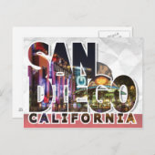 San Diego, kalifornische Postkarte (Vorne/Hinten)