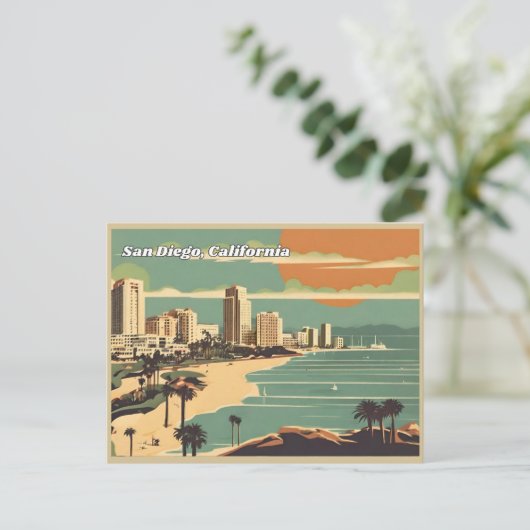 San Diego, kalifornische Postkarte (Stehend Vorderseite)