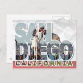San Diego, kalifornische Postkarte (Vorne/Hinten)
