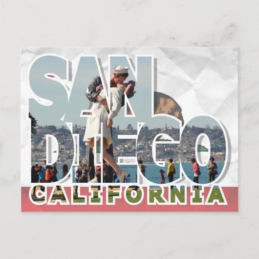 San Diego, kalifornische Postkarte (Vorderseite)