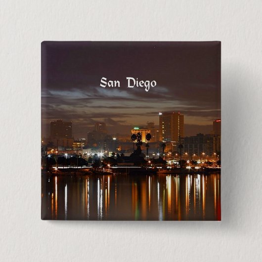 San Diego, kalifornische Skyline Button (Vorderseite)