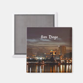 San Diego, kalifornische Skyline Magnet (Vorderseite/Rückseite)