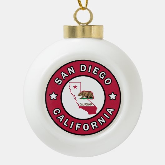 San Diego Keramik Kugel-Ornament (Vorderseite)