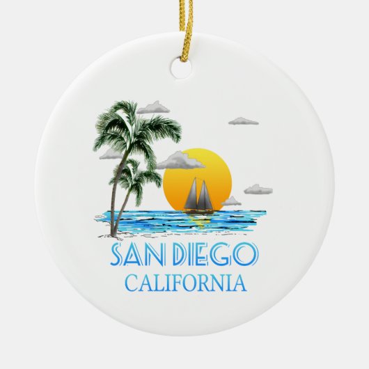 San Diego Keramik Ornament (Vorne)