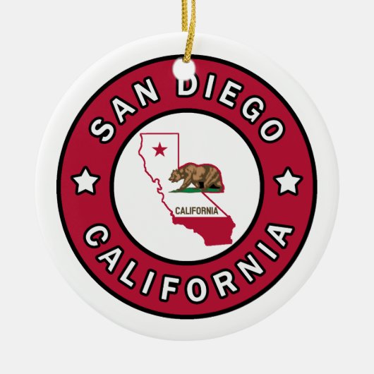 San Diego Keramik Ornament (Vorne)