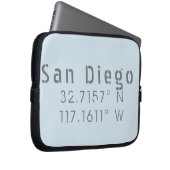 San Diego Latitude Längengrad Laptopschutzhülle (Vorne Rechts)