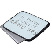 San Diego Latitude Längengrad Laptopschutzhülle (Vorne Knopf)