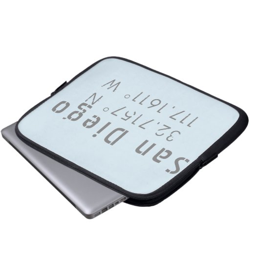 San Diego Latitude Längengrad Laptopschutzhülle (Vorne Knopf)