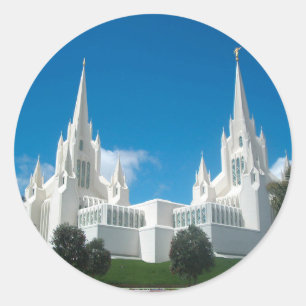 San Diego LDS Tempel Runder Aufkleber