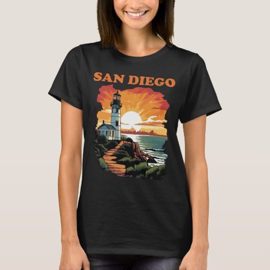 San Diego Lighthouse T-Shirt (Vorderseite)