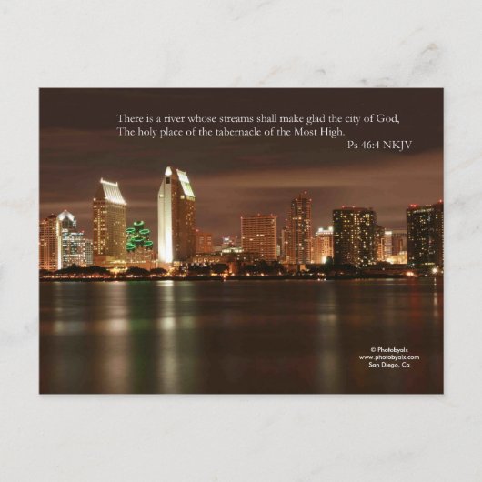 San Diego Lights Postkarte (Vorderseite)