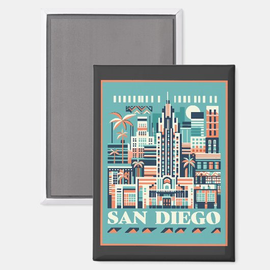 San Diego Magnet (Vorderseite/Rückseite)