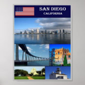 San Diego - Mosaik - Vereinigte Staaten - Poster (Vorne)