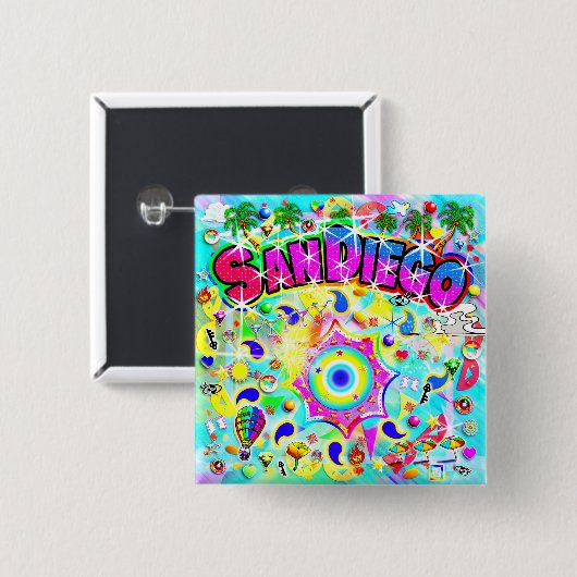 San Diego Mystic Dance Button (Vorne & Hinten)