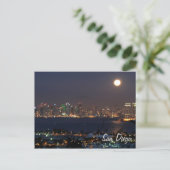 San Diego Nacht Skyline Postkarte (Stehend Vorderseite)