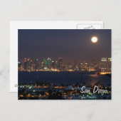 San Diego Nacht Skyline Postkarte (Vorne/Hinten)