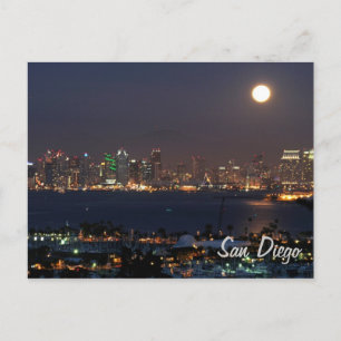 San Diego Nacht Skyline Postkarte