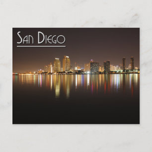 San Diego nachts Postkarte