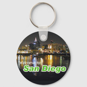 San Diego nachts Schlüsselanhänger