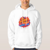 San Diego Neon Street Art - Farbenfrohe Retro Scri Hoodie (Vorderseite)