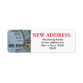 San Diego New Address Label (Vorne)