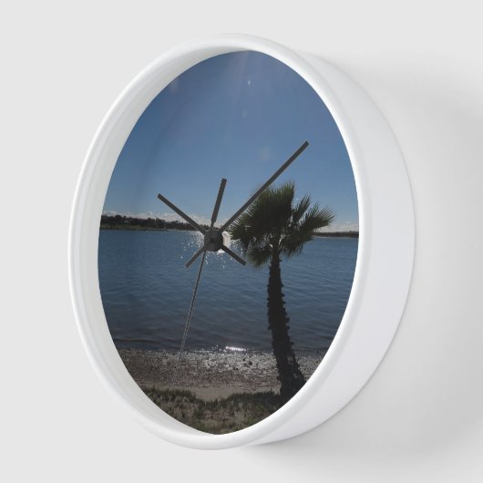 San Diego Palm Tree Wall Clock Uhr (Winkel)