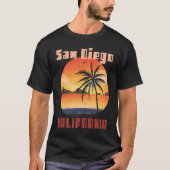 San Diego Palm trees California Vacation Beach Oce T-Shirt (Vorderseite)