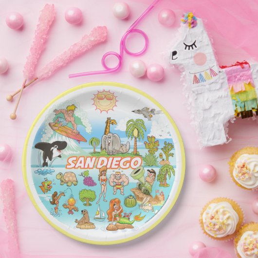 San Diego Papierplatte Pappteller (Party)