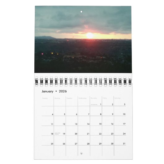 San Diego perfekter Sonnenuntergangkalender Kalender (Jan 2026)