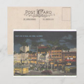San Diego Plaza 1945 Postkarte (Vorne/Hinten)
