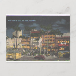 San Diego Plaza 1945 Postkarte