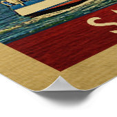 San Diego Poster Sailboat Vintag California (Ecke)