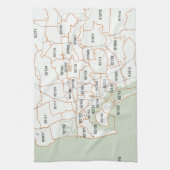 San Diego Postleitzahl-Karte Geschirrtuch (Vertikal)
