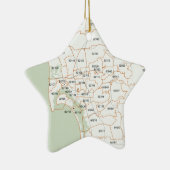 San Diego Postleitzahl-Karte Keramikornament (Rechts)