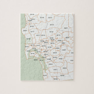 San Diego Postleitzahl-Karte Puzzle