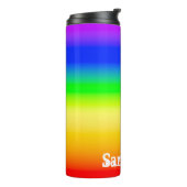San Diego Pride LGBT Rainbow Ombre Streifen Thermosbecher (Nach links gedreht)