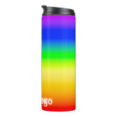 San Diego Pride LGBT Rainbow Ombre Streifen Thermosbecher (Nach rechts gedreht)