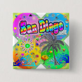 San Diego Quadro Seasons Button (Vorderseite)