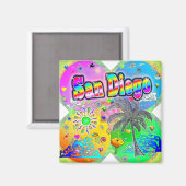 San Diego Quadro Seasons Magnet (Vorderseite/Rückseite)