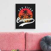 San Diego Retro Canvas Print Leinwanddruck (Insitu (Wohnzimmer))