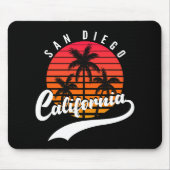San Diego Retro Sunset Mouse Pad Mousepad (Vorne)